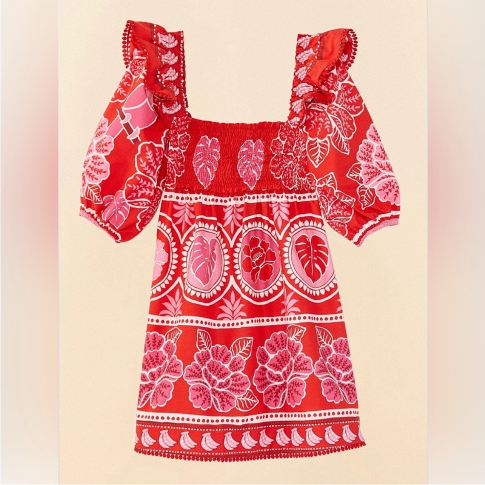 ‼️SALE‼️ NWOT FARM Rio Red Summer Sunrise
Organic Cotton Mini Dress - Picture 3 of 8
